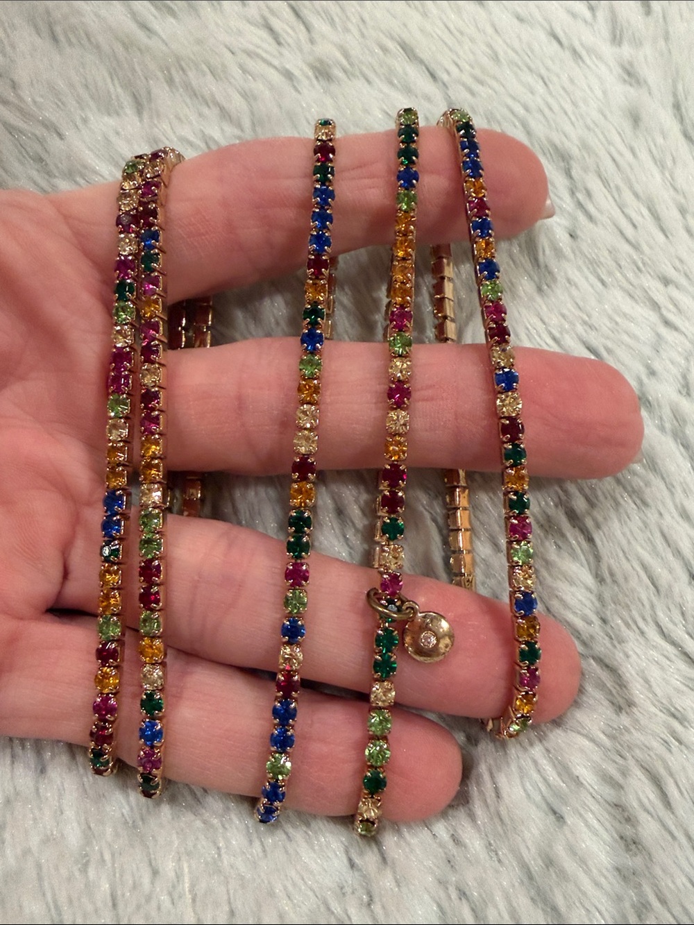 J. Crew Multicolor Crystal Tennis Bracelets - Women Jewelry